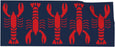 Lobster Knit Wide Wrap in Red & Navy