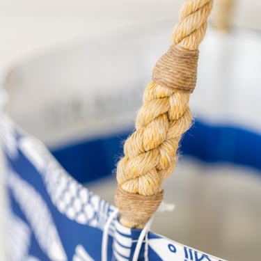 Blue & White Pattern Fish Medium Tote by Sea Bags