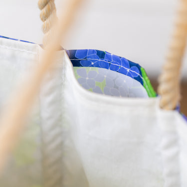 Blue Hydrangea Medium Tote by Sea Bags