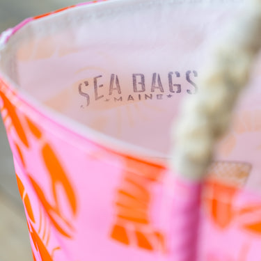 Hot Pink Lobster Medium Tote by Sea Bags
