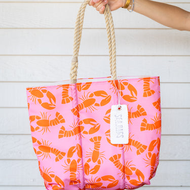 Hot Pink Lobster Medium Tote by Sea Bags
