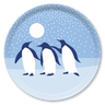 Arctic Antics Penguin Round Wooden Tray