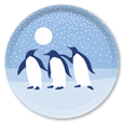 Arctic Antics Penguin Round Wooden Tray