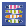 Blue Picket Fish Coaster