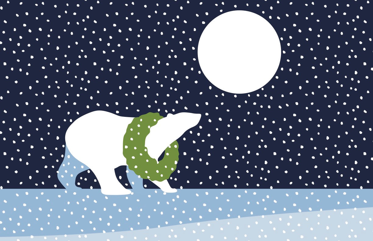 Arctic Antics Polar Bear Vinyl Placemat