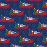 Santa Boat Wrapping Paper by Kate Nelligan