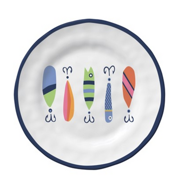 Lures Melamine Dinnerware NEW