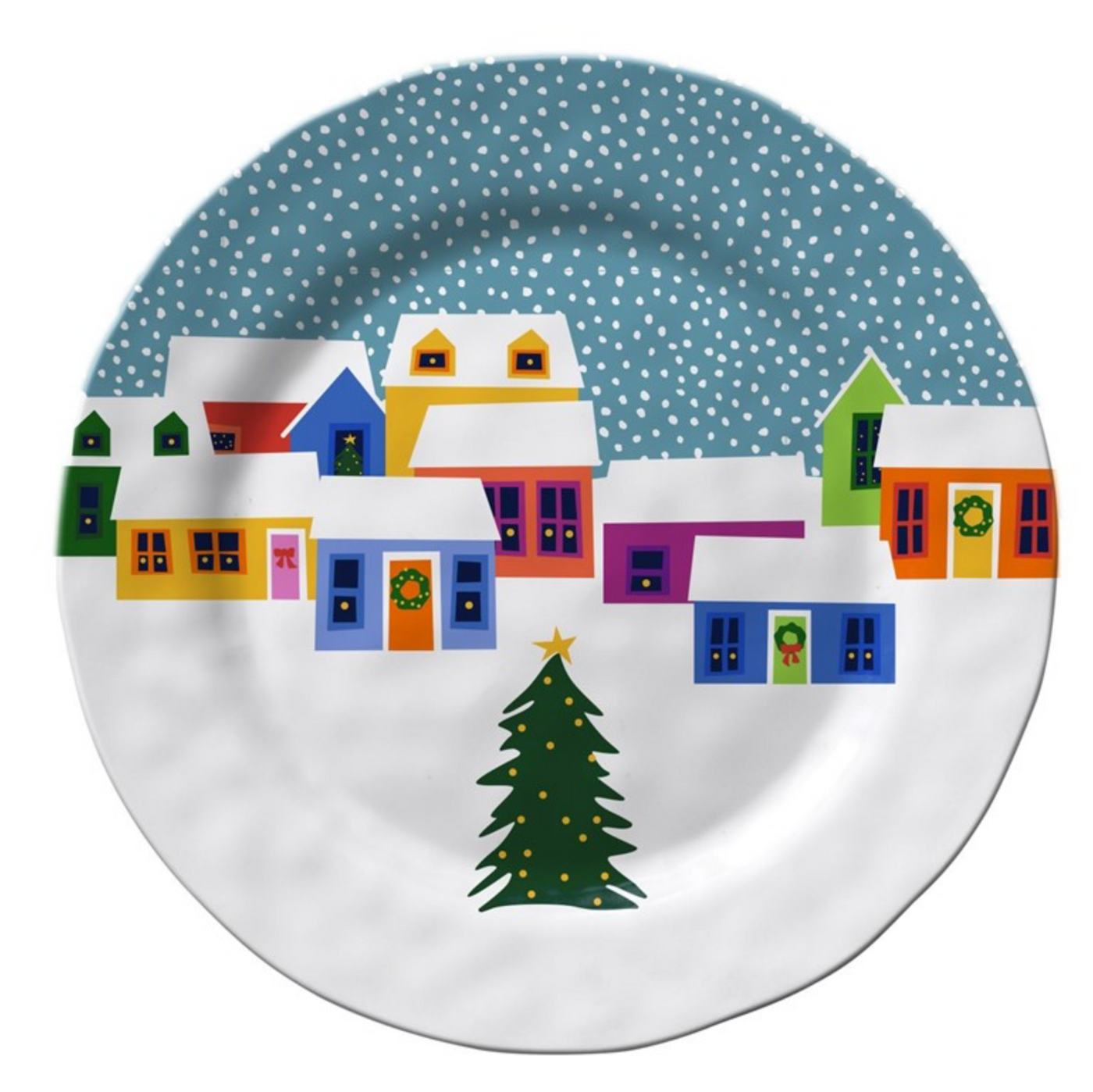 Holiday Village Melamine Dinnerware NEW
