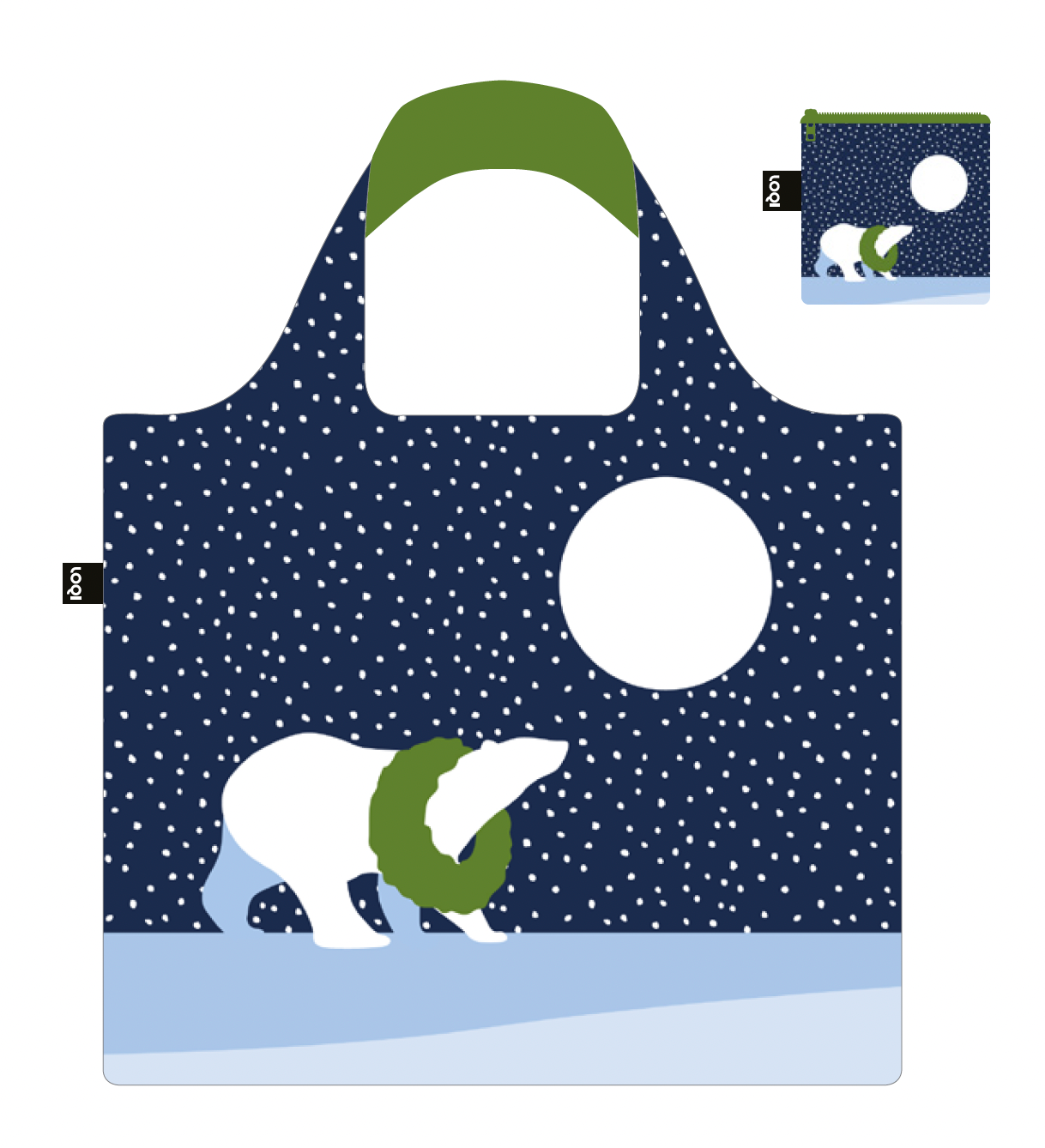 Arctic Antics Polar Bear Reusable Shopping Tote