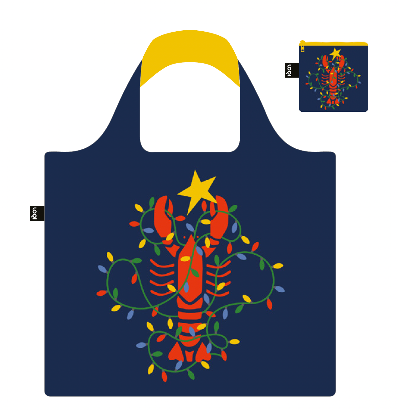 Lobster Lights Reusable Shopping Tote