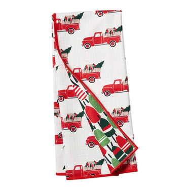 Holiday Truck & Buoys  REcycled REusable Kitchen Towels
