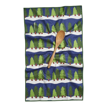 Midnight Snow/Garden Green REcycled REusable Kitchen Towels