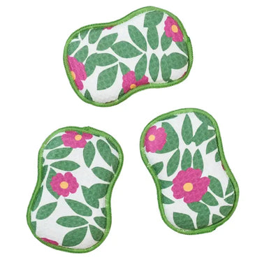 Beach Roses REcycled REusable Kitchen Towels