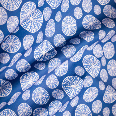 Blue Urchin Cotton Fabric By The Yard