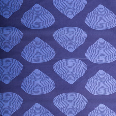 Clamshell Blue Cotton Fabric By The Yard