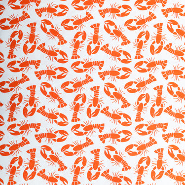 Hot Lobster Cotton Fabric By The Yard