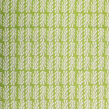 Green Matisse Weed Cotton Fabric By The Yard