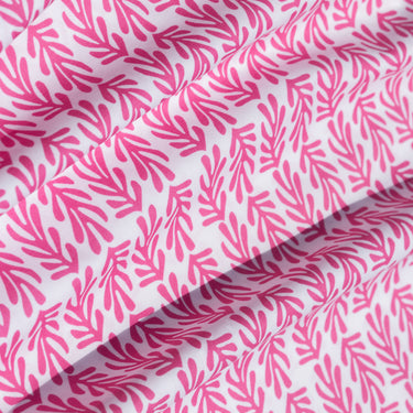 Pink Matisse Weed Cotton Fabric By The Yard