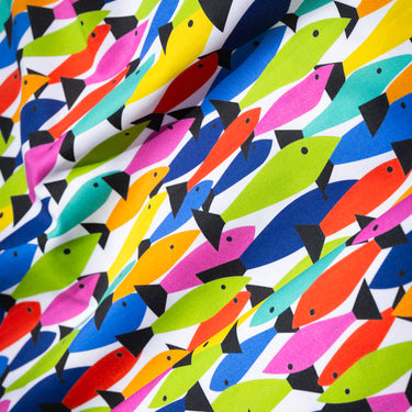 Rainbow Fish Cotton Fabric By The Yard