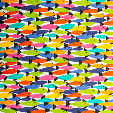 Rainbow Fish Cotton Fabric By The Yard