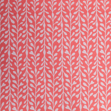 Coral Seaweed Stripe Cotton Fabric By The Yard