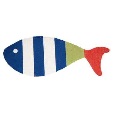 Picket Fish Shaped Hook Rug