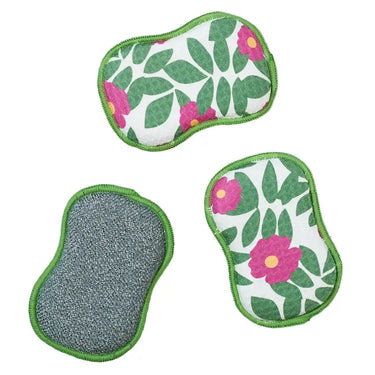 Beach Roses REcycled REusable Kitchen Towels