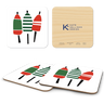 Holiday Buoys Wooden Coasters