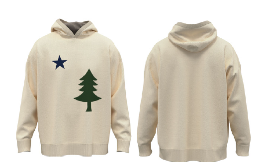 Maine Flag Hooded Knit Sweater