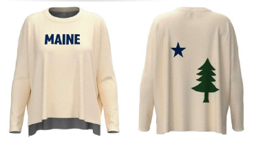 Maine Flag Relaxed Crew Neck Sweater