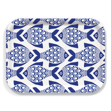Porcelain Fish Wooden Trays