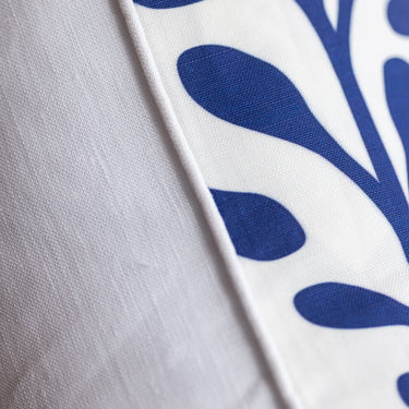 Seaweed Stripe Navy on White on Linen-Cotton Canvas Pillow