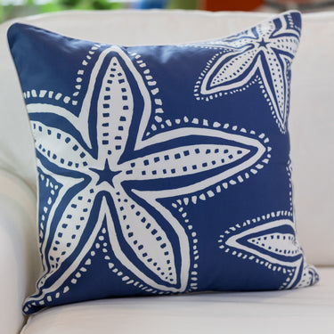 Starfish Linen-Cotton Canvas Pillow