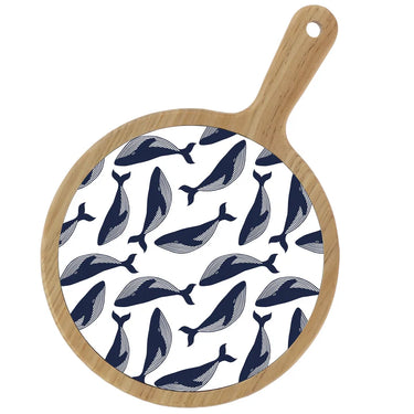 Whale Bamboo & Ceramic Cheeseboard
