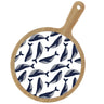 Whale Bamboo & Ceramic Cheeseboard