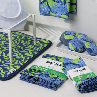 Hydrangea Garden REcycled REusable Kitchen Towels