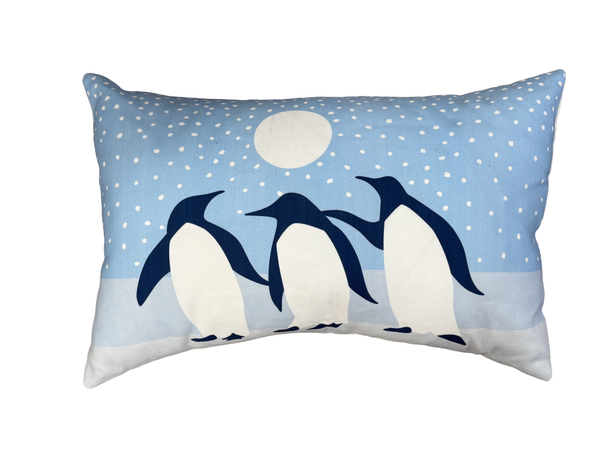 Arctic Antics Penguin Lumbar Pillow