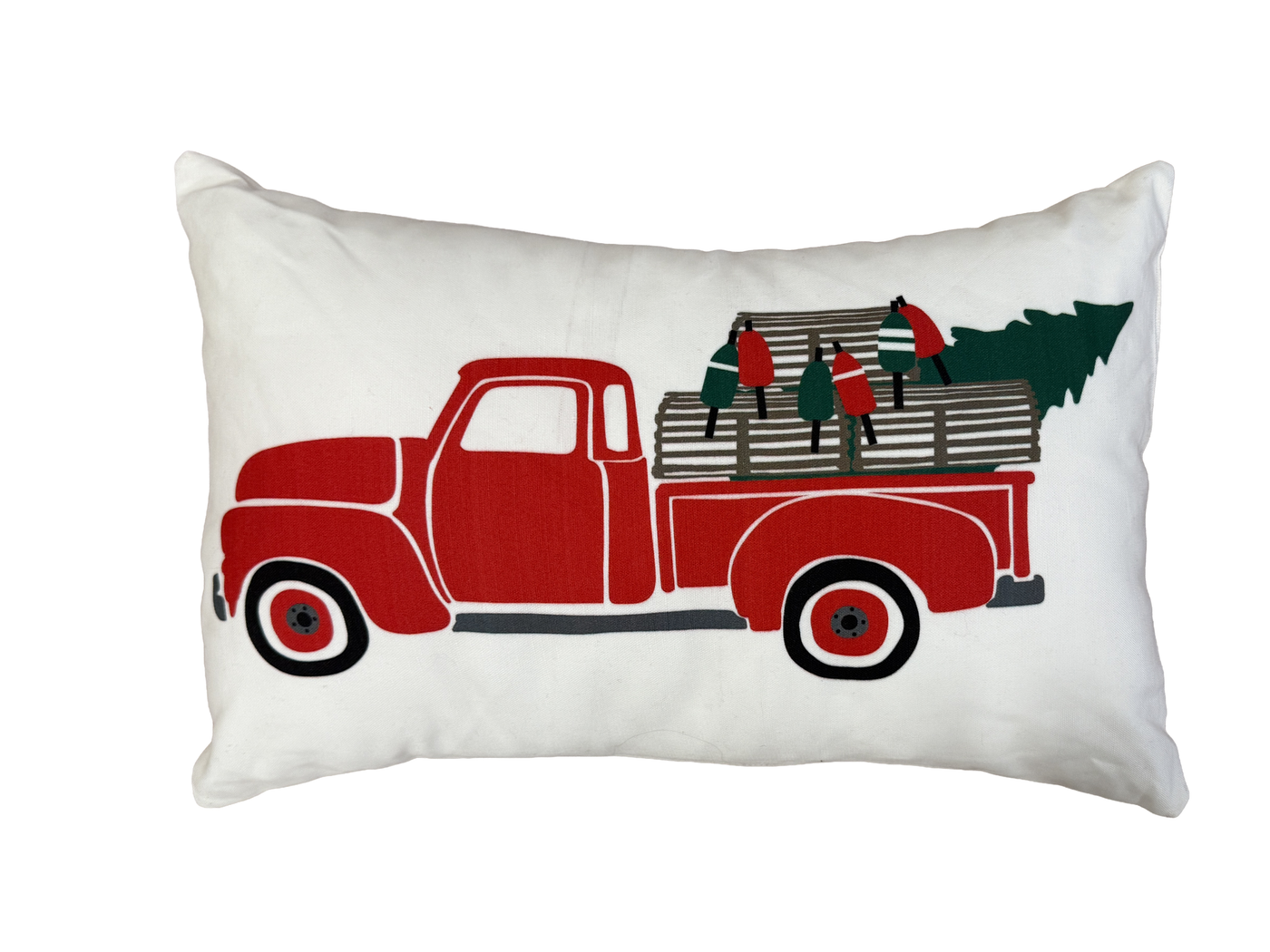 Holiday Truck Lumbar Pillow