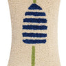 Navy Striped Buoy Hooked Pillow