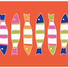 Orange Picket Fish Placemat