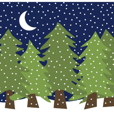 Midnight Snow Vinyl Placemat