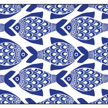 Porcelain Fish Vinyl Placemat