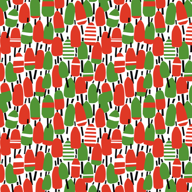 Holiday Buoys Wrapping Paper by Kate Nelligan
