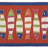 Orange Picket Fish Rug