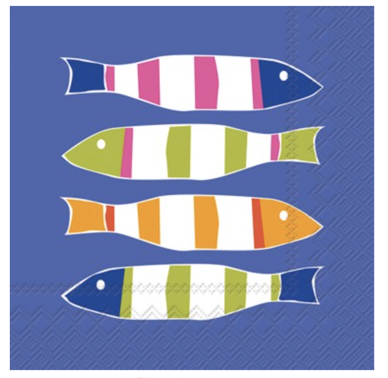 Picket Fish Cocktail Napkins