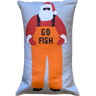 Go fish santa Lumbar Pillow