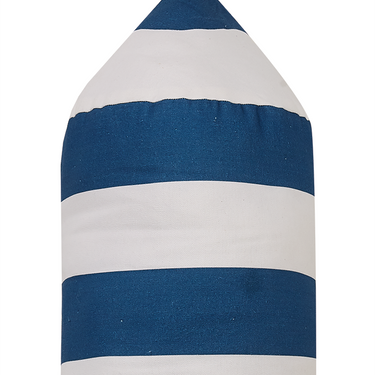Buoy Shaped Pillow Navy & White